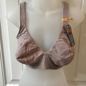 Women's Bali Beige Lace Full Coverage Bra 38DD